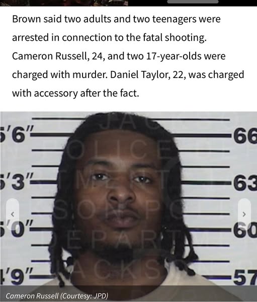 Gabriel King, 23, Killed in Jackson Shooting; Cameron Russell, Daniel Taylor, and Two 17-Year-Olds Arrested in Connection to July 4th Homicide