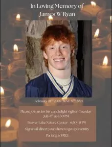 James W. Ryan Obituary, Death: Beloved Baldwinsville Student and Baker High School Class of 2025 Graduate Dies Unexpectedly; Community Gathers for Candlelight Vigil at Beaver Lake to Honor Bright, Kind Teen Remembered for His Loyalty, Work Ethic, and Joyful Spirit