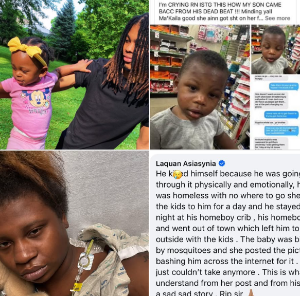 Homeless Father Lamont Takes His Life After Public Shaming by Baby Mama on Social Media, Leaving Behind Children Makaila & Karson